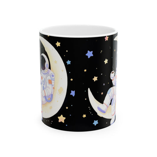 Cosmic Adventure Ceramic Mug Space Lover Gift, Space Decor Astro Mug, Night Sky Mug.