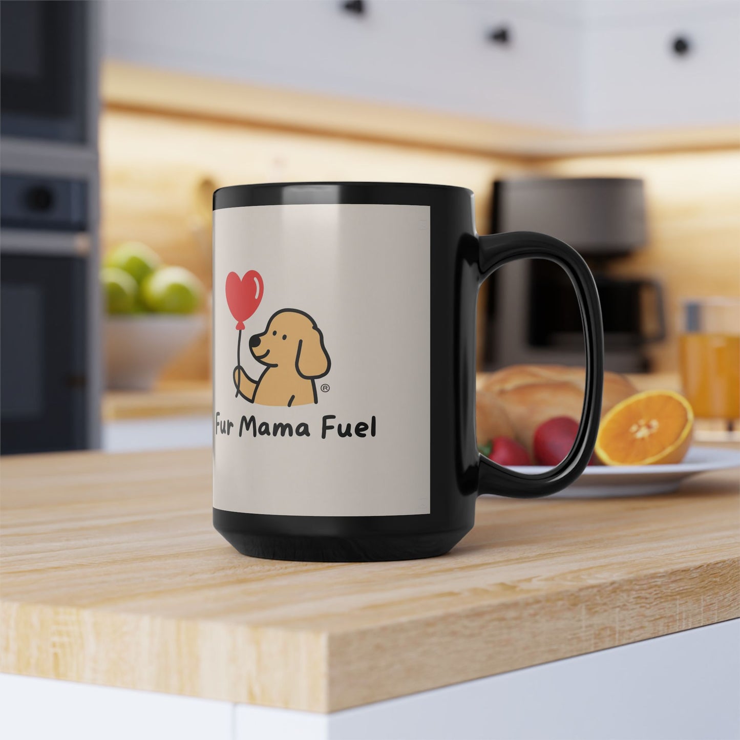 Mug - Fur Mama Fuel Adorable Pet Lover Coffee Cup, Gifts for Dog Moms, Cute Dog Design, 11oz & 15oz Variant.