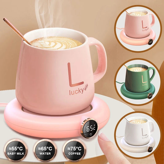 USB Cup Warmer Pad | Adjustable Electric Mug Heater for Home & Office with LED Display cjdropshipping