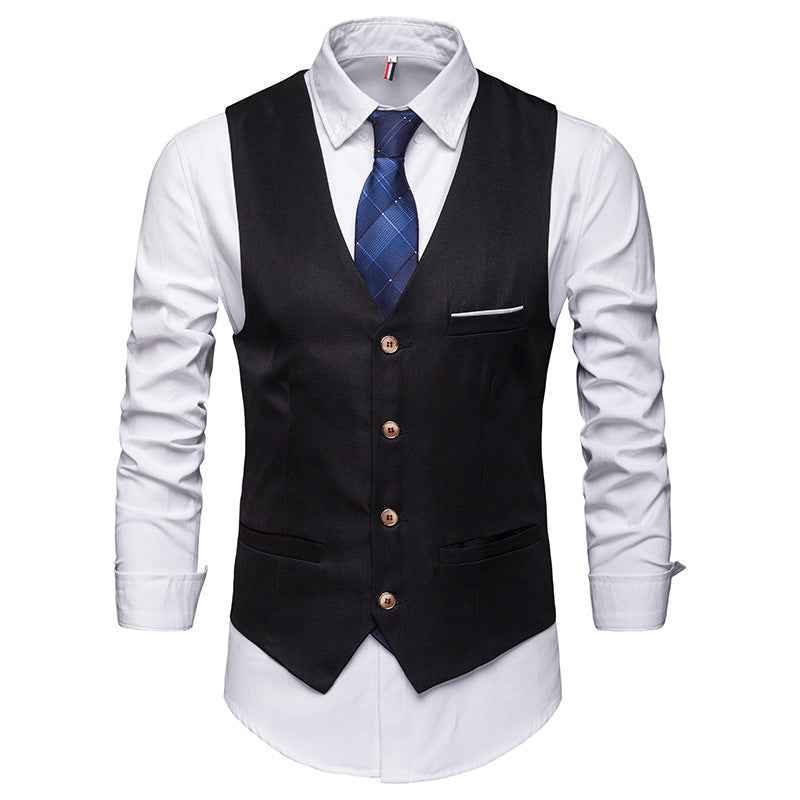 Men’s Suit Vest – Formal & Casual Business Waistcoat for Groomsmen, Weddings, and Office Wear.