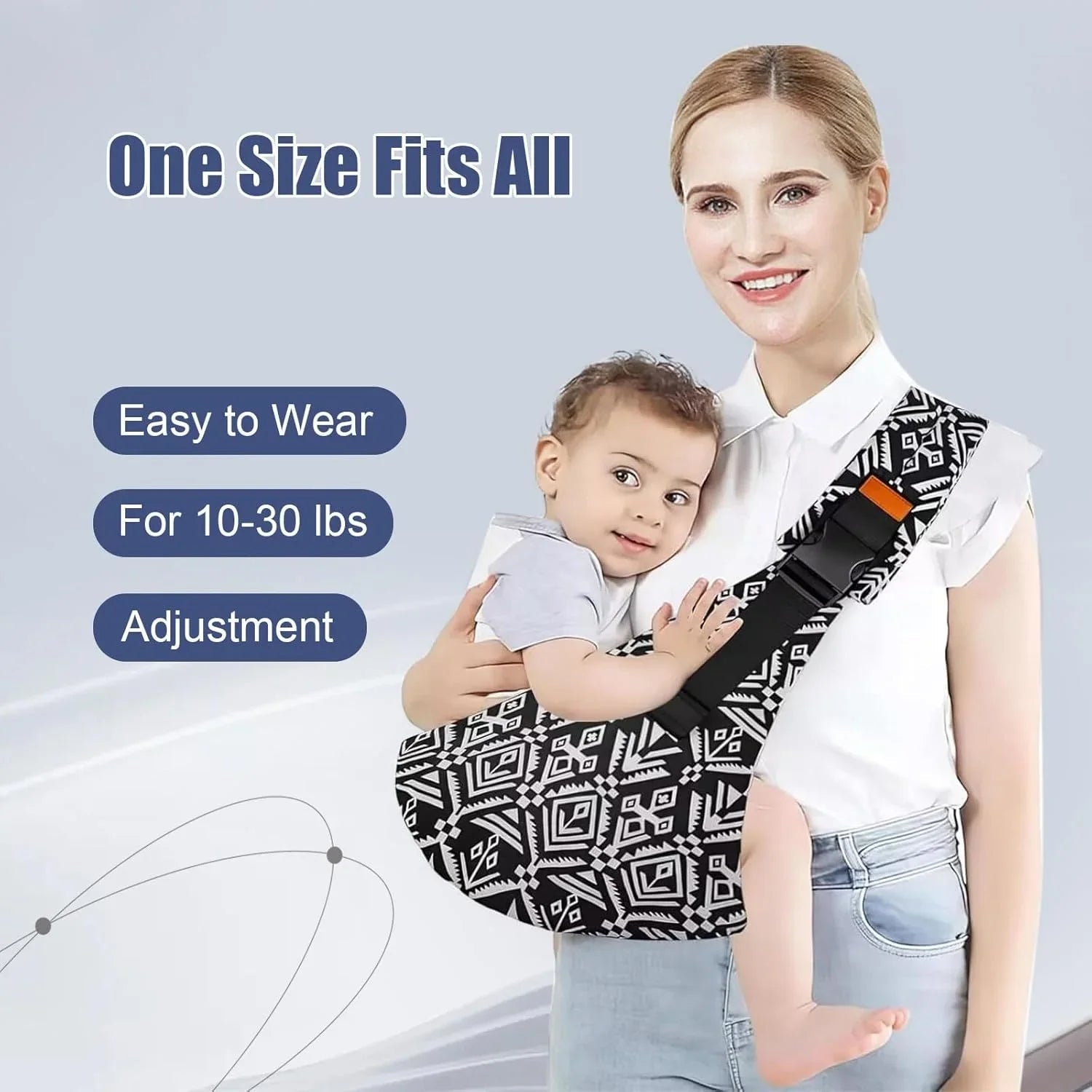 Adjustable Baby Sling Carrier – Portable Cotton Wrap with Padded Shoulder & Safety Buckles Stone's Store