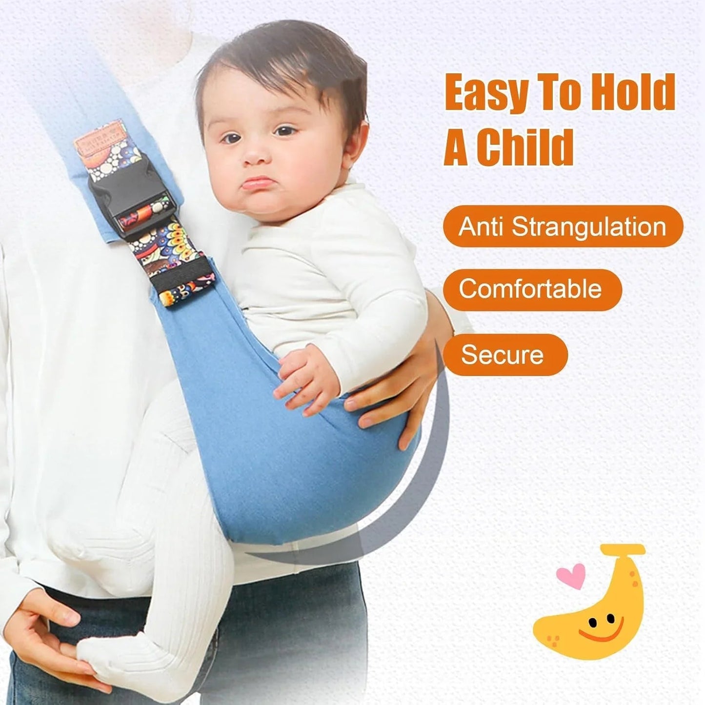Adjustable Baby Sling Carrier – Portable Cotton Wrap with Padded Shoulder & Safety Buckles Stone's Store