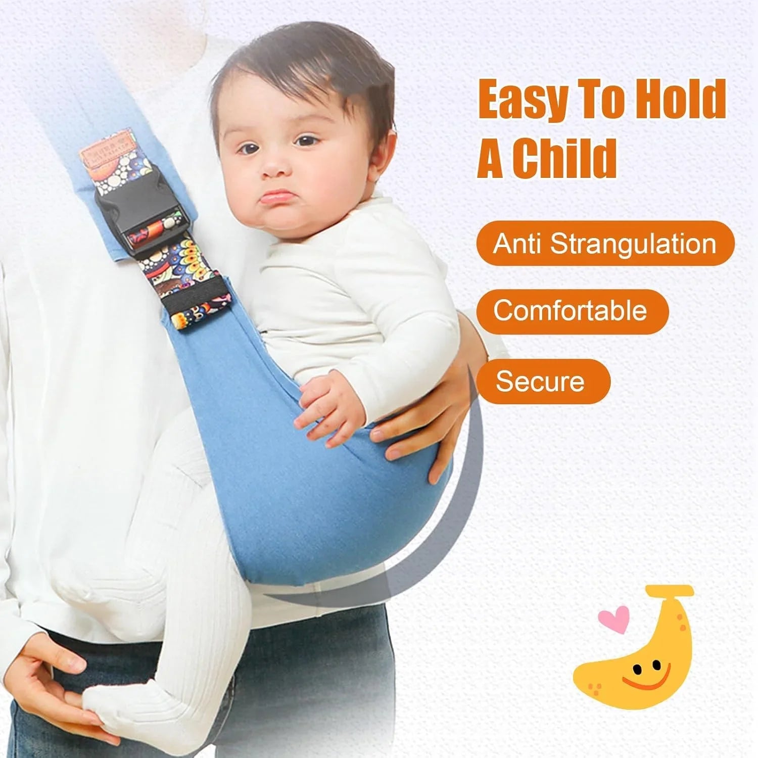 Adjustable Baby Sling Carrier – Portable Cotton Wrap with Padded Shoulder & Safety Buckles Stone's Store