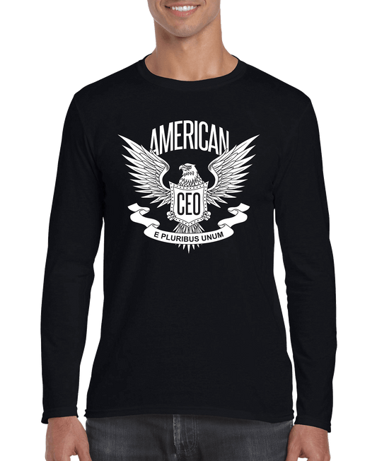 American CEO Patriotic Eagle Men’s Long Sleeve Shirt – Freedom Graphic Tee DC-THE CEO