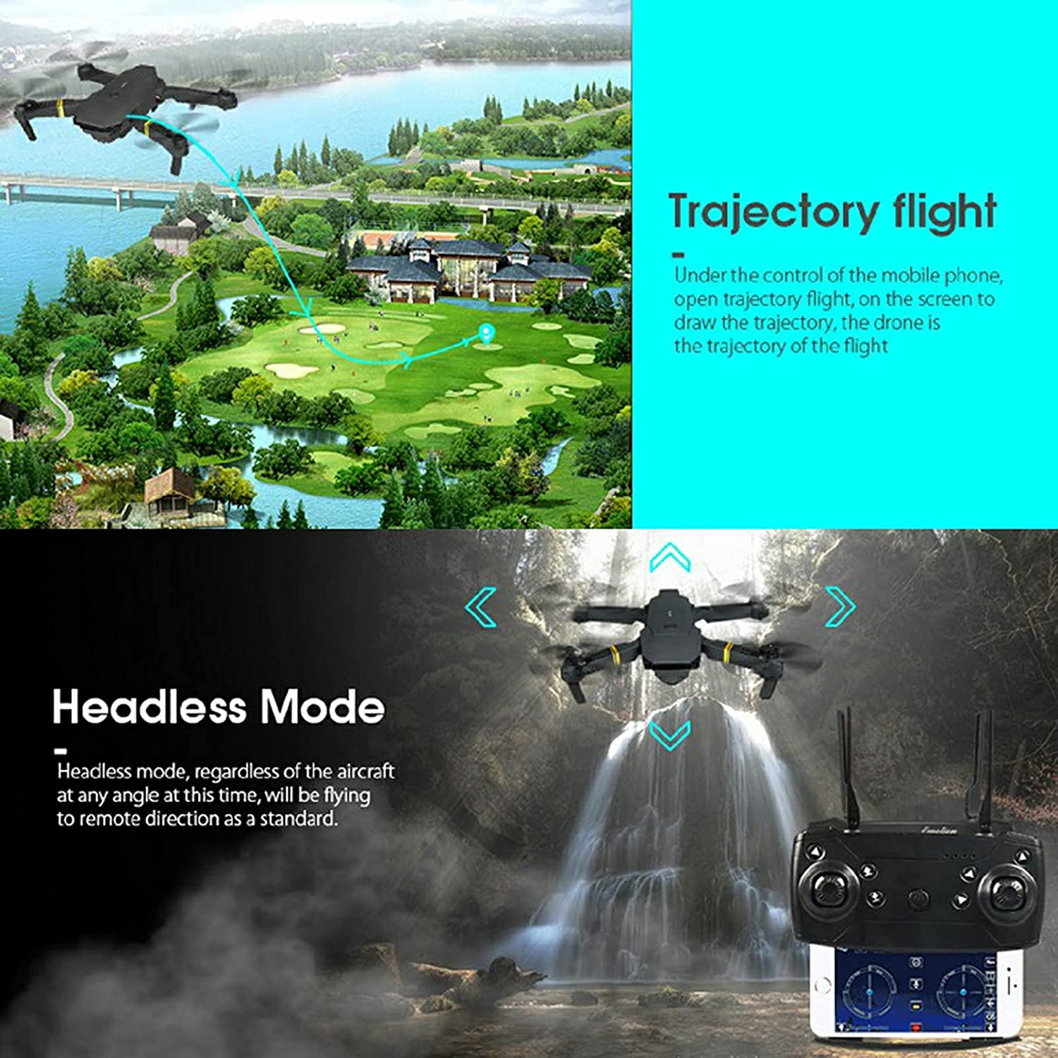 4K HD Dual Camera Foldable Quadcopter Drone – WiFi FPV Wide Angle RC DC-THE CEO