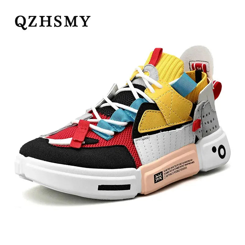 QZHSMY Men’s Summer Sneakers | Breathable Mixed Color Casual Shoes Big Size 46.