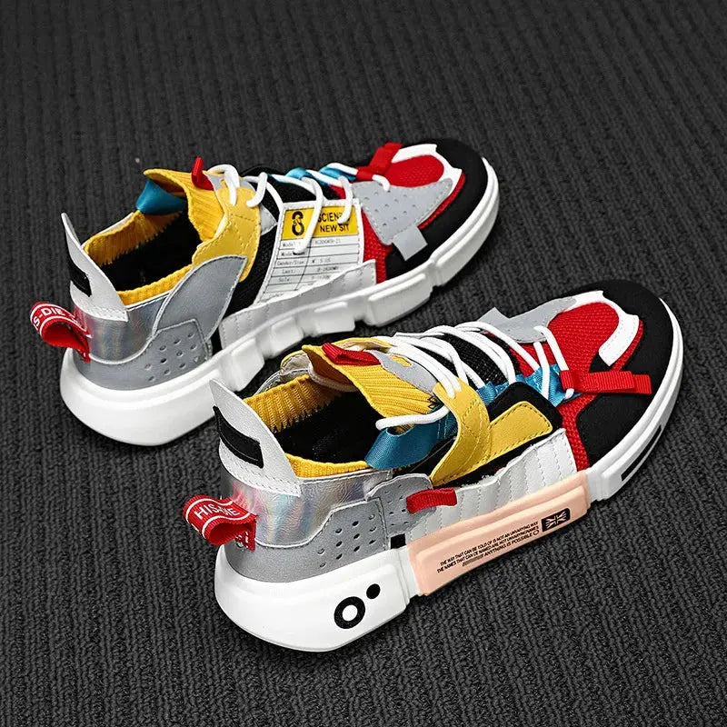 QZHSMY Men’s Summer Sneakers | Breathable Mixed Color Casual Shoes Big Size 46.