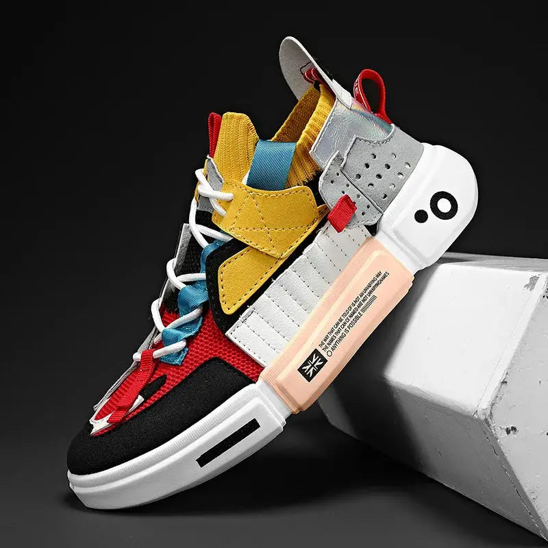 QZHSMY Men’s Summer Sneakers | Breathable Mixed Color Casual Shoes Big Size 46.