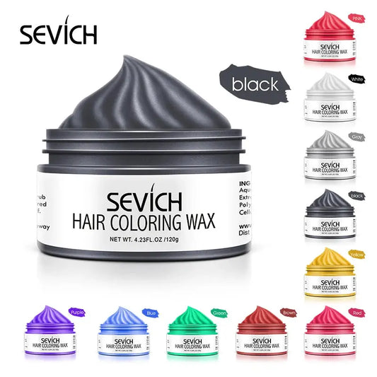Sevich Temporary Hair Color Wax | 9 Colors Instant Styling Hair Dye for Men & Women.