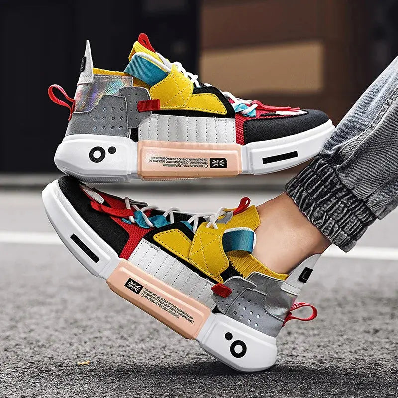 QZHSMY Men’s Summer Sneakers | Breathable Mixed Color Casual Shoes Big Size 46.