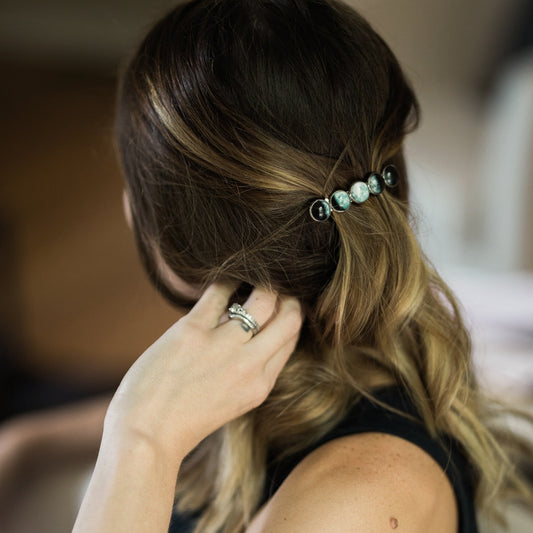 Moon Phase Hair Clip – Stylish Barrette for Women DC-Yugen Handmade