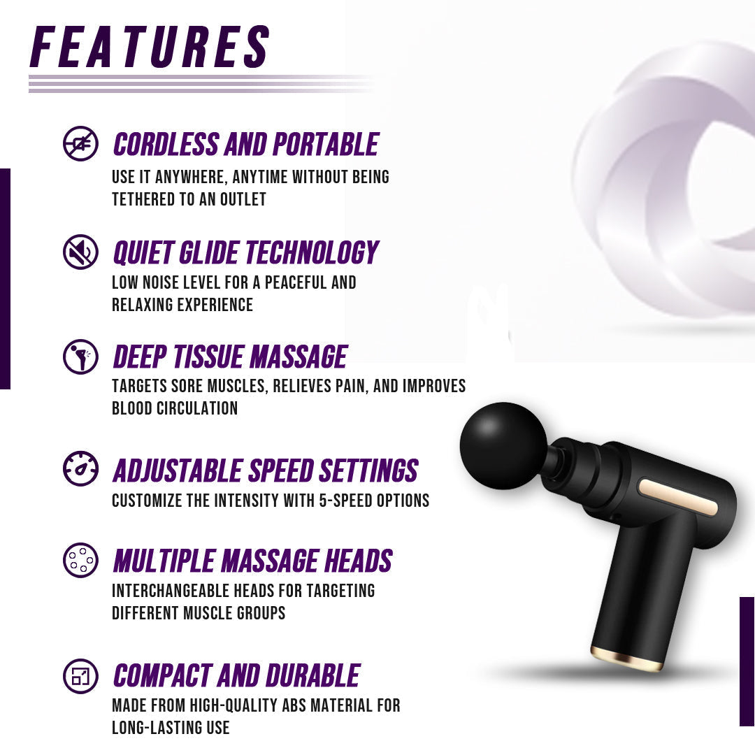 Muscle Massage Gun – Deep Tissue Percussion Massager DC-eterus