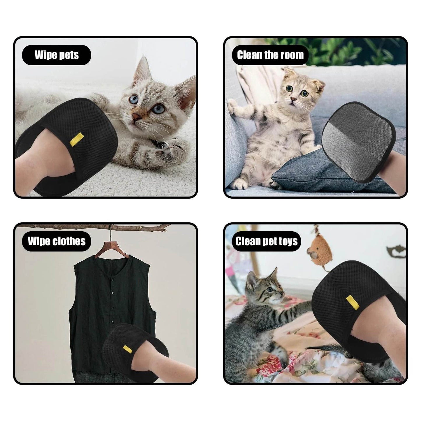 Reusable Pet Hair Removal Gloves – Grooming & Static Fur Remover Stone's Store