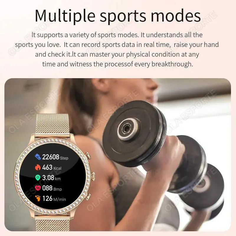 2025 Women’s Smartwatch | Bluetooth Call, PPG+ECG Health Tracker, Sport Mode Dropshipman