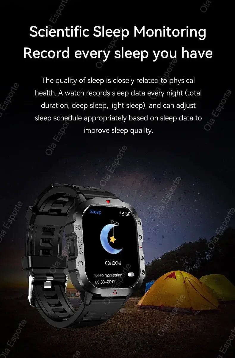 2025 Outdoor Sports Smartwatch | 2.01" HD Screen, Bluetooth Calling & LED Flashlight Dropshipman