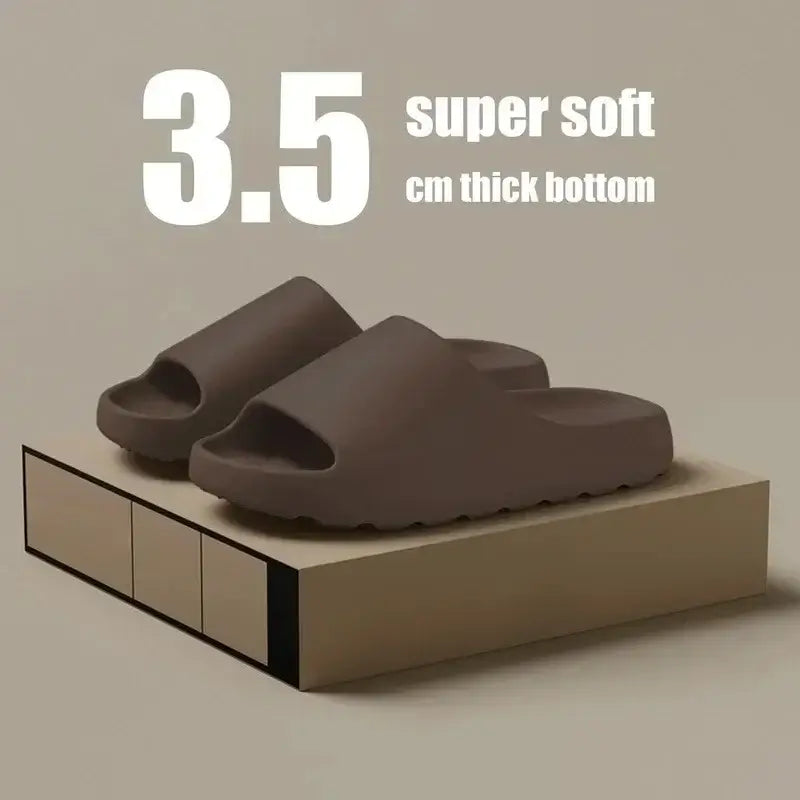 Coconut Slippers Cloud Thick-soled Sandals Summer Fashion Soft Bottom Beach Men Slippers Women's Sandals  EVA Slides Soervimy Shoe Store