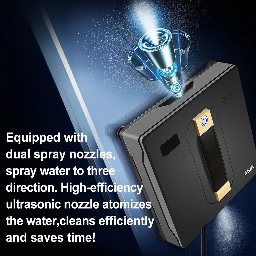 ABIR WD8 Robot Window Cleaner | Smart Glass Cleaning Robot with Dual Water Spray & Laser Sensor.