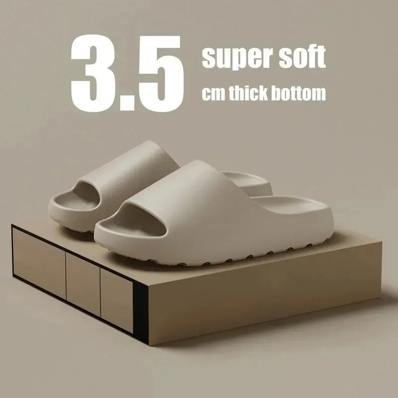Coconut Slippers Cloud Thick-soled Sandals Summer Fashion Soft Bottom Beach Men Slippers Women's Sandals  EVA Slides Soervimy Shoe Store