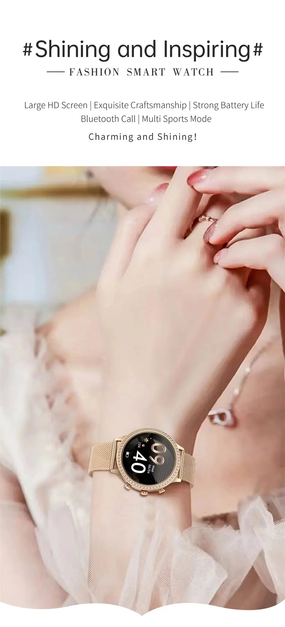 2025 Women’s Smartwatch | Bluetooth Call, PPG+ECG Health Tracker, Sport Mode Dropshipman