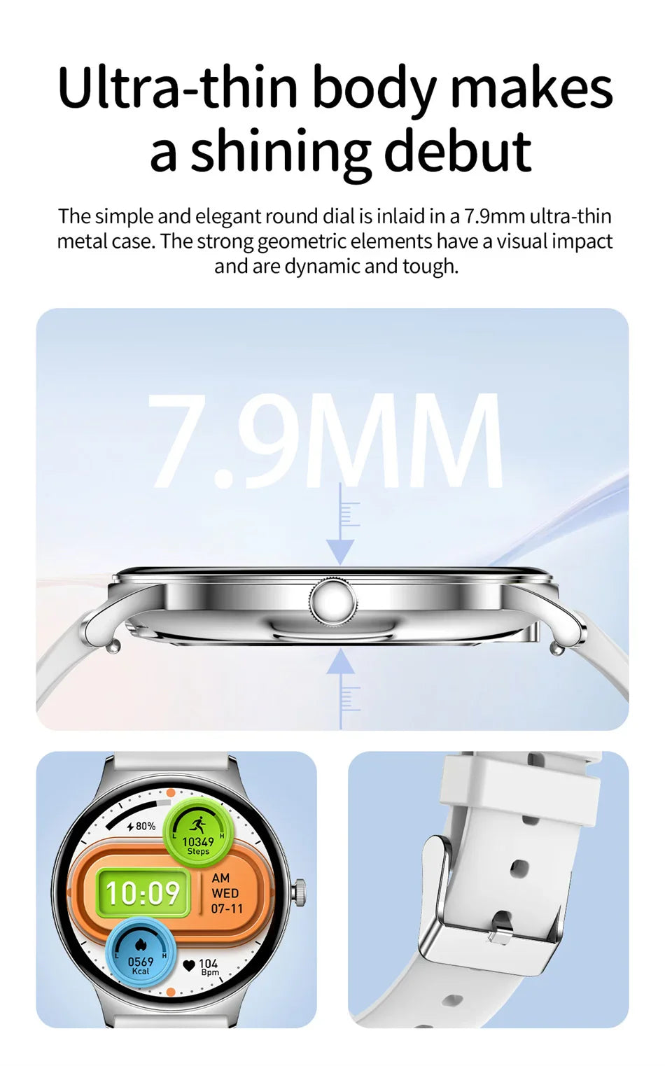 Glamora™ Women’s Ultra Thin Smartwatch – Elegant Fitness & Health Tracker Jooeniok Watch Store