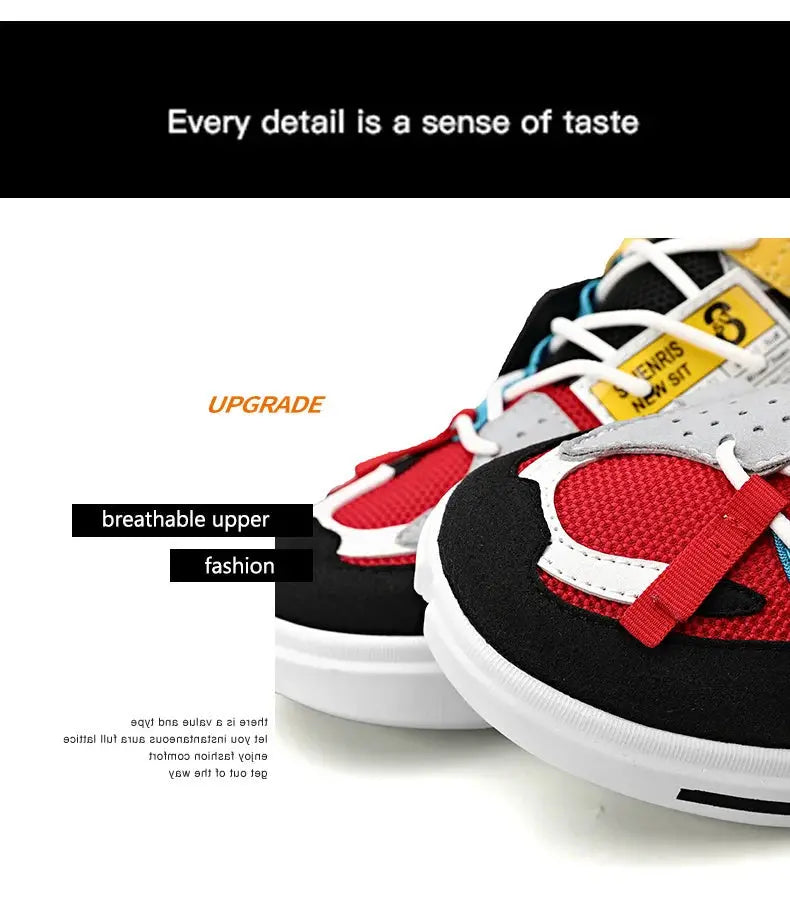 QZHSMY Men’s Summer Sneakers | Breathable Mixed Color Casual Shoes Big Size 46.