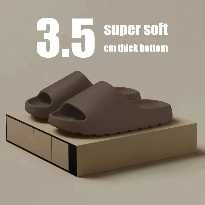 Coconut Slippers Cloud Thick-soled Sandals Summer Fashion Soft Bottom Beach Men Slippers Women's Sandals  EVA Slides Soervimy Shoe Store