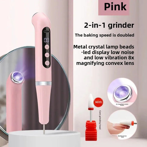 Two-in-One Portable Manicure Pedicure Kit – USB Rechargeable Nail Grooming Tool Bright Starz Store