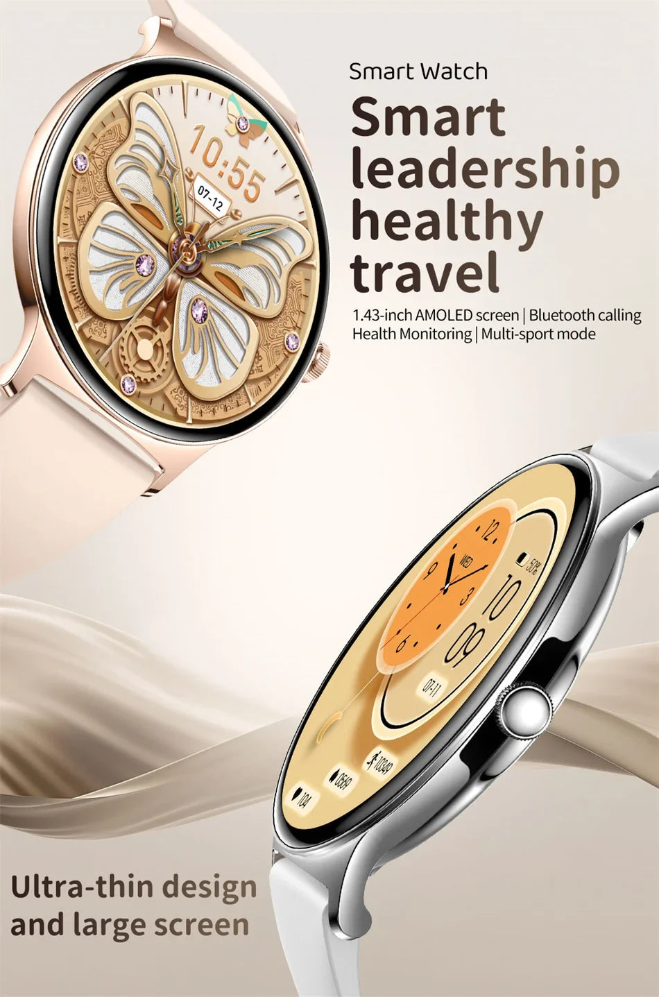 Glamora™ Women’s Ultra Thin Smartwatch – Elegant Fitness & Health Tracker Jooeniok Watch Store