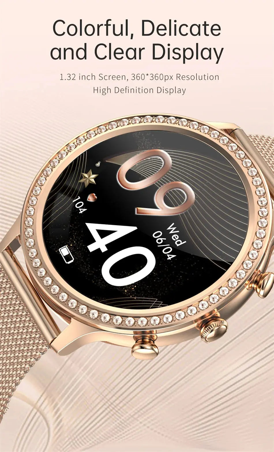 2025 Women’s Smartwatch | Bluetooth Call, PPG+ECG Health Tracker, Sport Mode Dropshipman