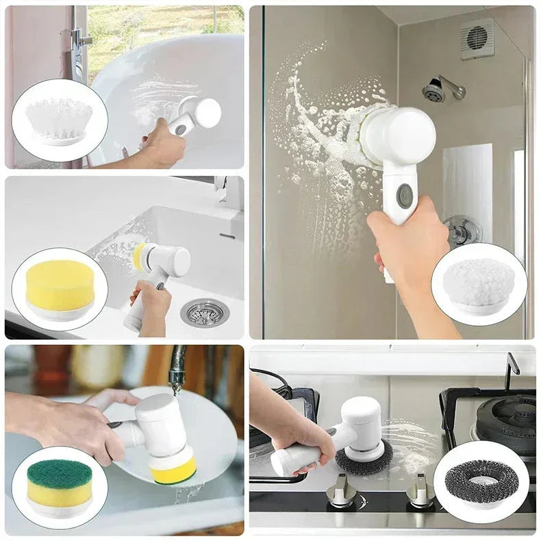 Rechargeable Electric Spin Scrubber – Cordless Cleaning Brush with Multiple Heads Shop1103941128 Store