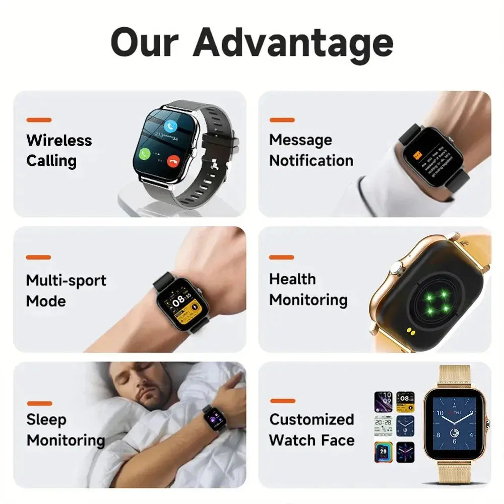 2025 Bluetooth Call Smartwatch | Fitness Tracker, Waterproof Sport Watch for Men & Women Dropshipman
