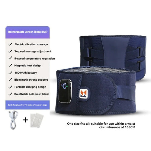 Wireless Heating Vibration Massage Belt – Lumbar Back Support with Steel Plates Bright Starz Store