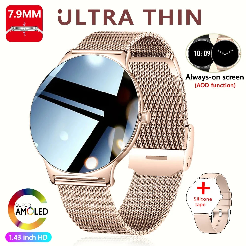 Glamora™ Women’s Ultra Thin Smartwatch – Elegant Fitness & Health Tracker Jooeniok Watch Store