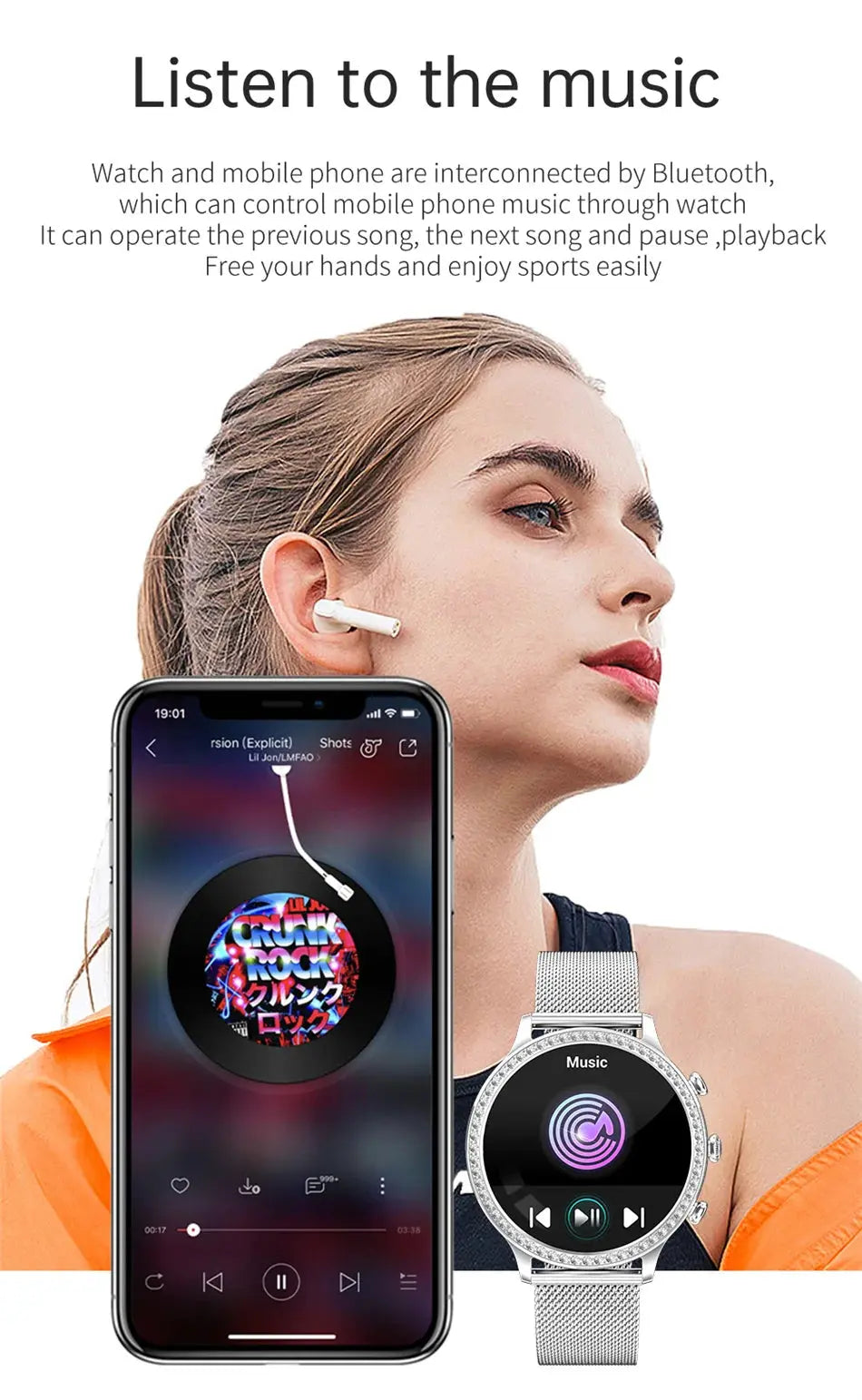 2025 Women’s Smartwatch | Bluetooth Call, PPG+ECG Health Tracker, Sport Mode Dropshipman