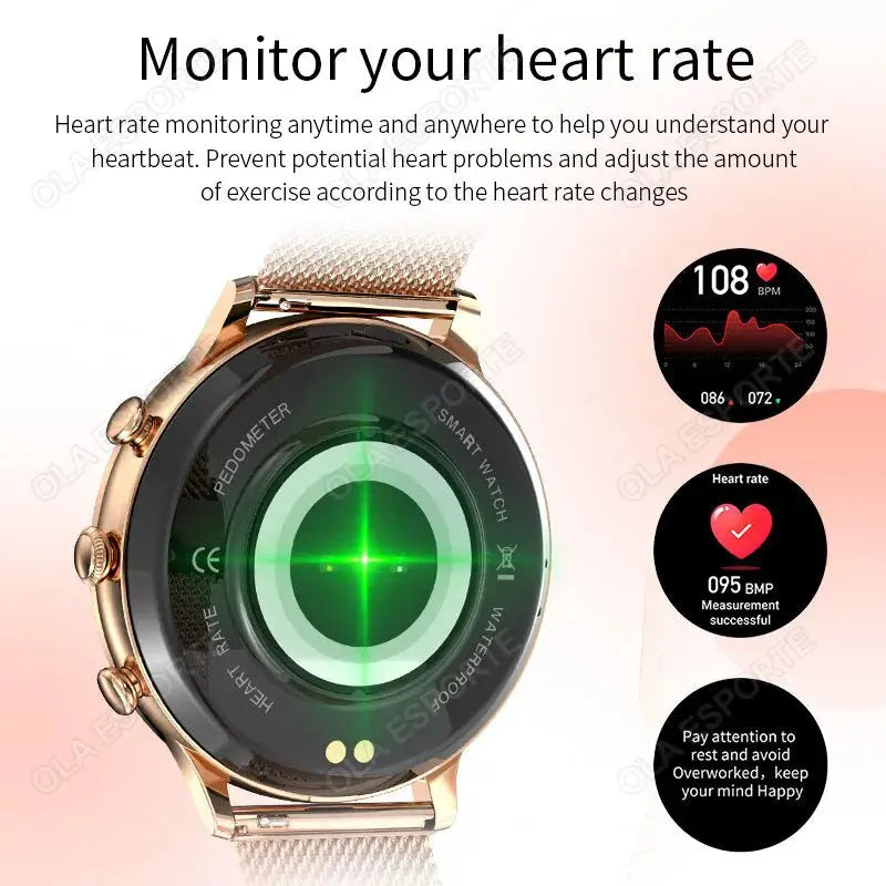 2025 Women’s Smartwatch | Bluetooth Call, PPG+ECG Health Tracker, Sport Mode Dropshipman