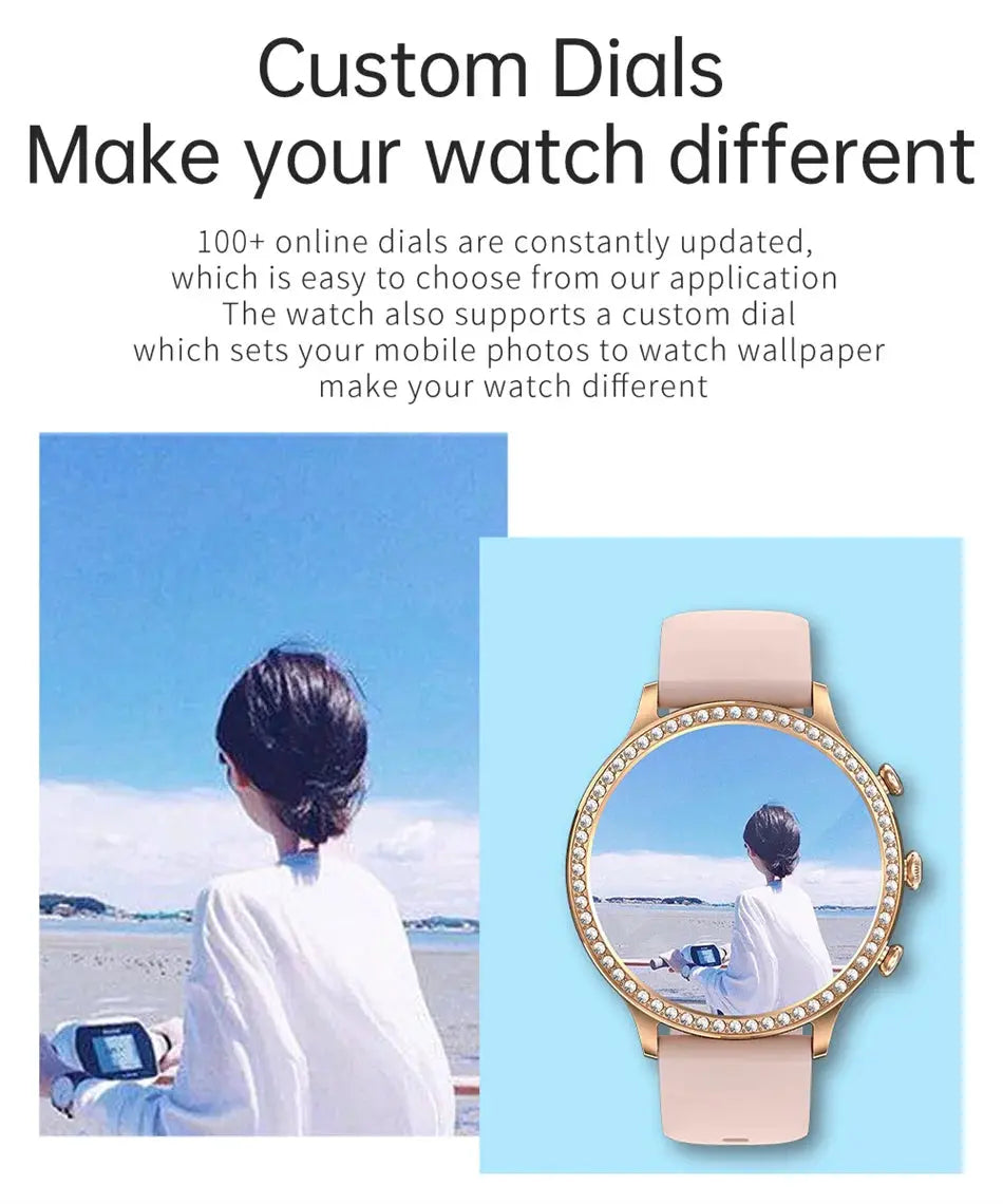 2025 Women’s Smartwatch | Bluetooth Call, PPG+ECG Health Tracker, Sport Mode Dropshipman