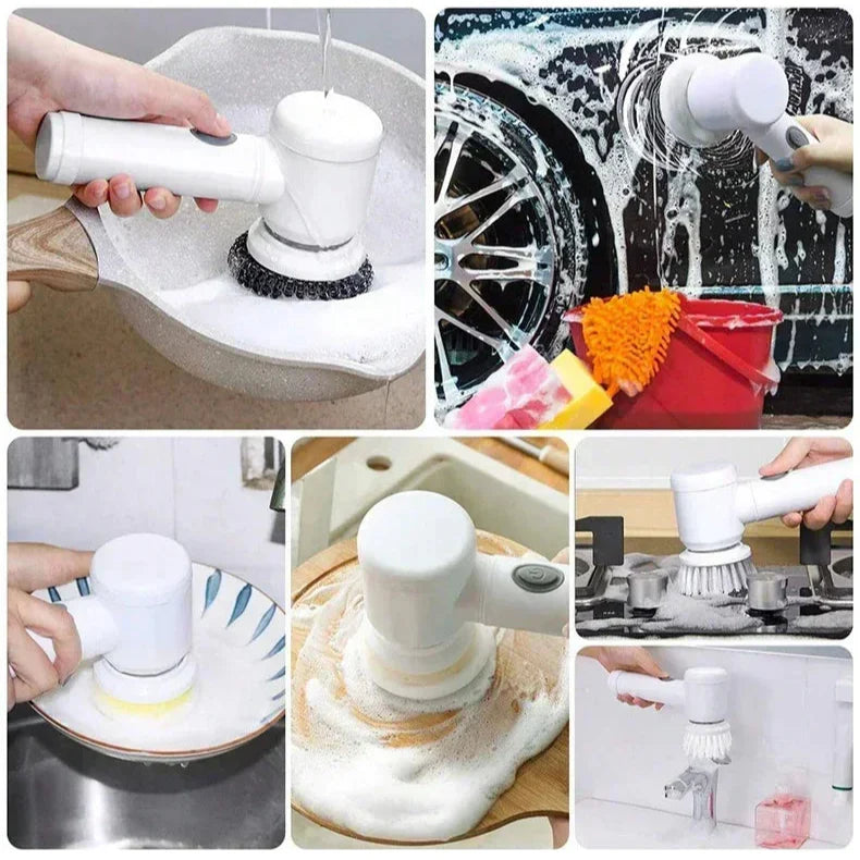 Rechargeable Electric Spin Scrubber – Cordless Cleaning Brush with Multiple Heads Shop1103941128 Store