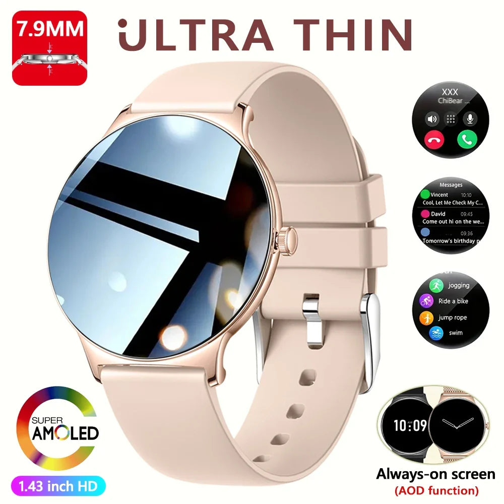 Glamora™ Women’s Ultra Thin Smartwatch – Elegant Fitness & Health Tracker Jooeniok Watch Store