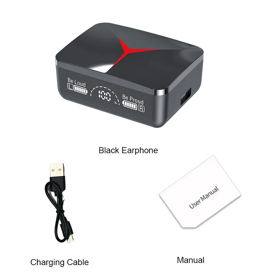 Original TWS M90 Wireless Headphones – Bluetooth Earbuds with Charging Case DragonRose 3C Store