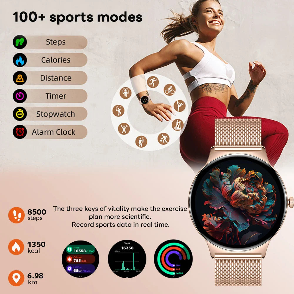 Glamora™ Women’s Ultra Thin Smartwatch – Elegant Fitness & Health Tracker Jooeniok Watch Store