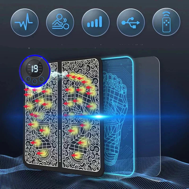 Electric Foot Massager Pad – Muscle Relaxation & Fitness Recovery Trainer for Home & Sport™ Stone's Store