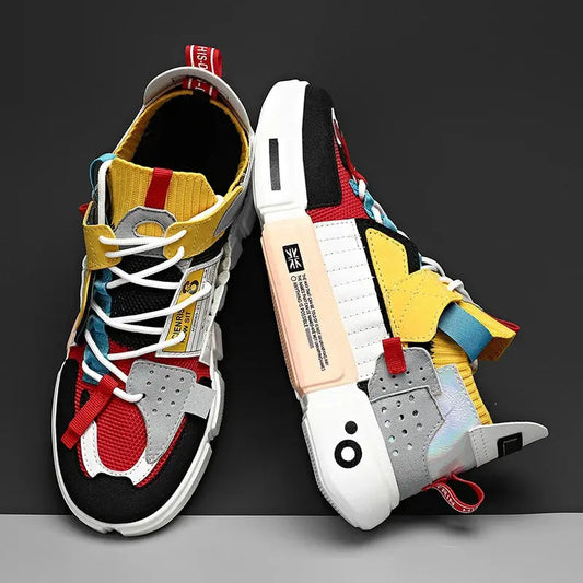 QZHSMY Men’s Summer Sneakers | Breathable Mixed Color Casual Shoes Big Size 46.