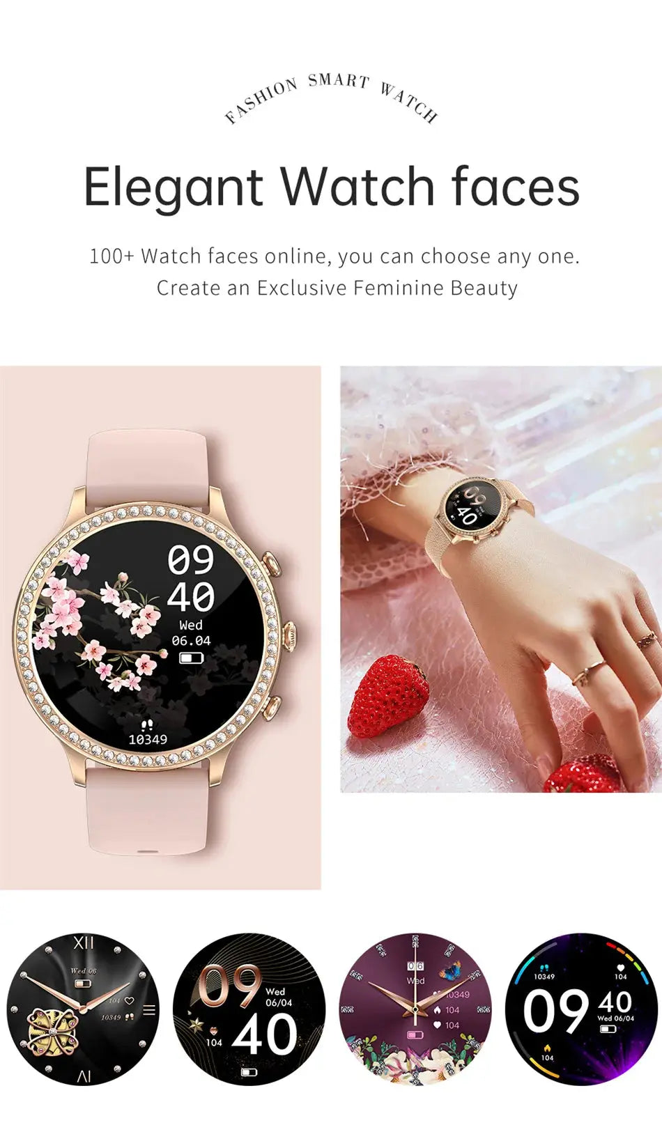 2025 Women’s Smartwatch | Bluetooth Call, PPG+ECG Health Tracker, Sport Mode Dropshipman