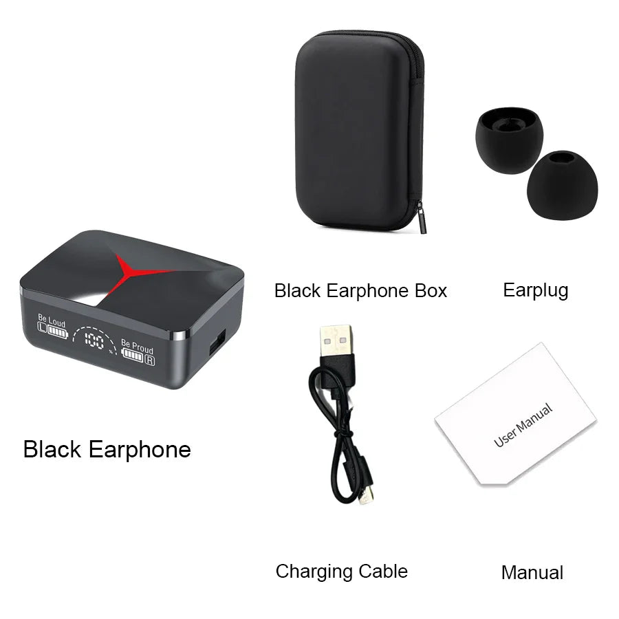 Original TWS M90 Wireless Headphones – Bluetooth Earbuds with Charging Case DragonRose 3C Store