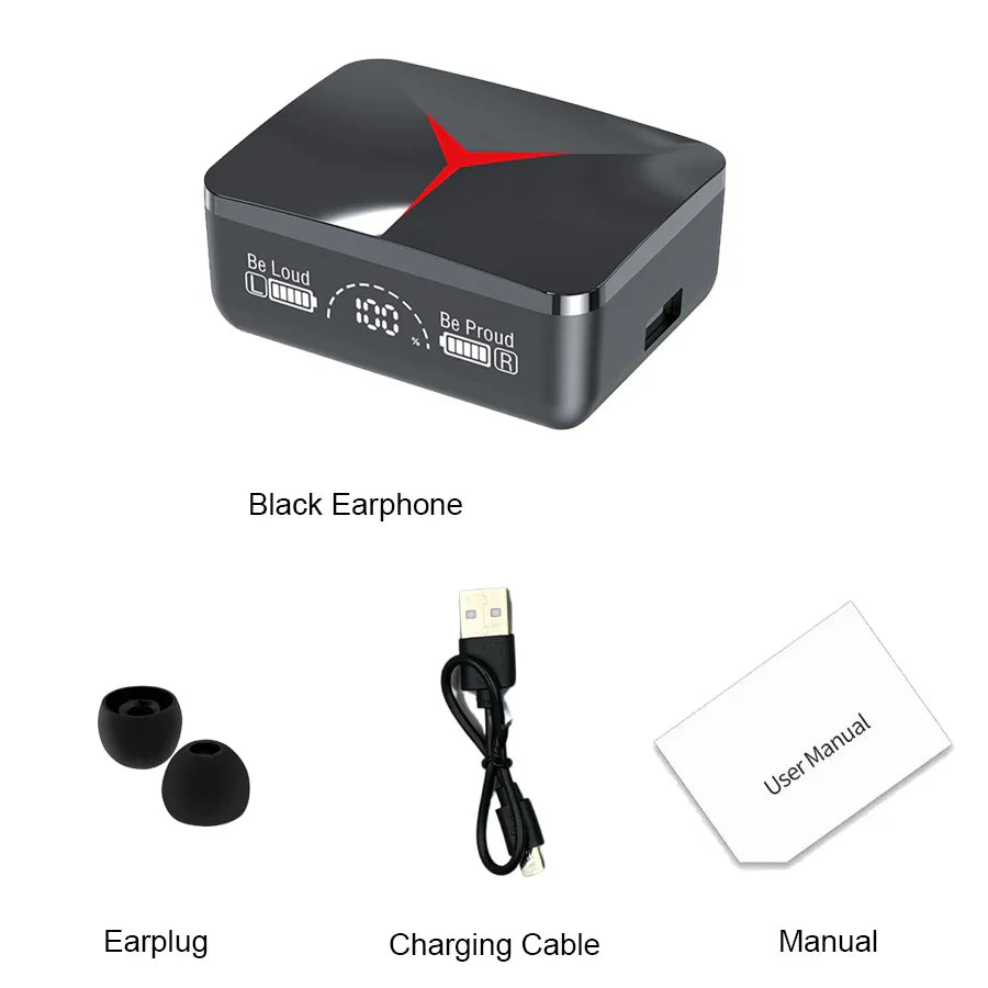 Original TWS M90 Wireless Headphones – Bluetooth Earbuds with Charging Case DragonRose 3C Store