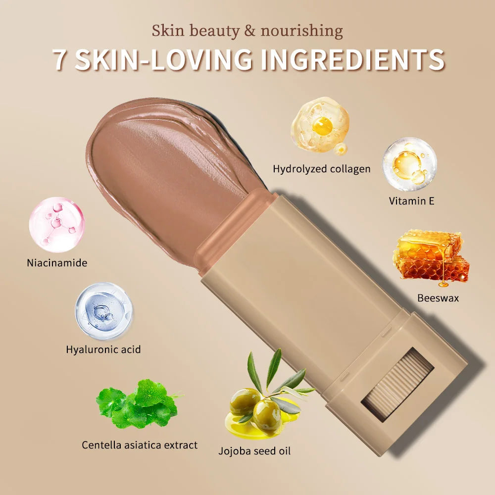 Glow & Go Foundation Stick – Lightweight, Blendable & Long-Lasting Coverage Lakerain Makeup Store