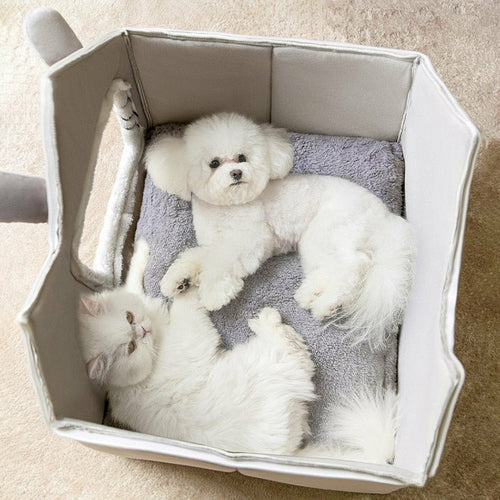Removable Roof Plush Pet House – Cozy Indoor Bed for Cats & Small Dogs Bright Starz Store