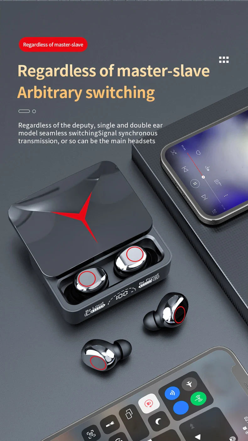 Original TWS M90 Wireless Headphones – Bluetooth Earbuds with Charging Case DragonRose 3C Store