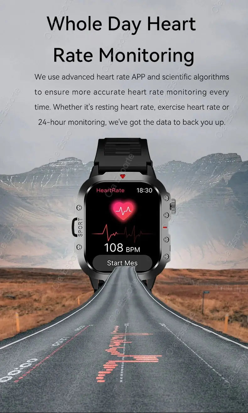 2025 Outdoor Sports Smartwatch | 2.01" HD Screen, Bluetooth Calling & LED Flashlight Dropshipman