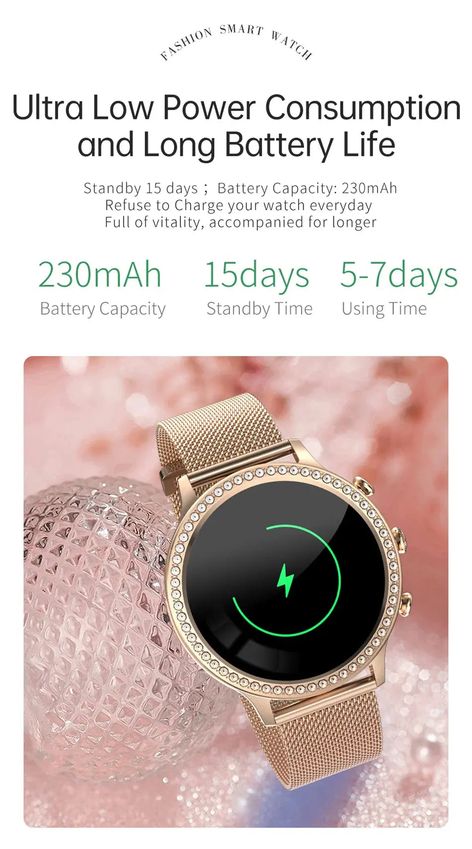 2025 Women’s Smartwatch | Bluetooth Call, PPG+ECG Health Tracker, Sport Mode Dropshipman